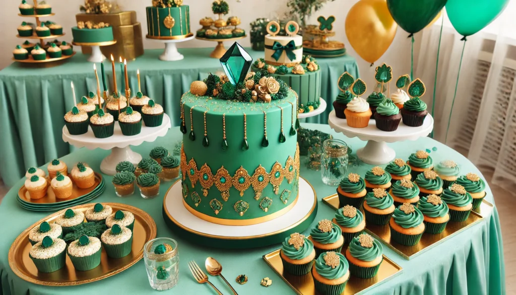 Emerald Green Cake Table